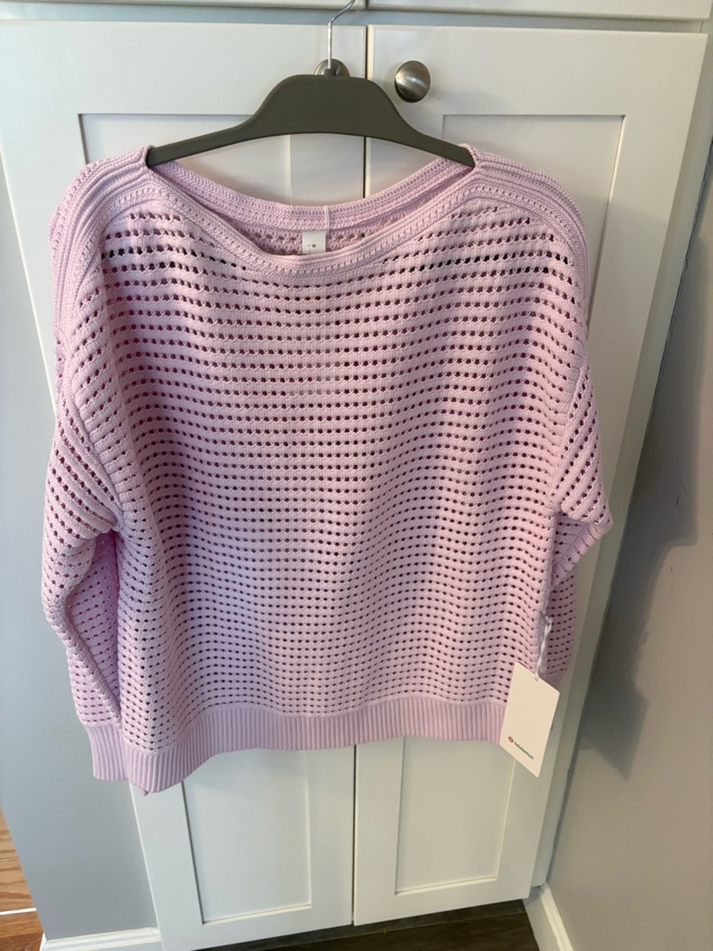 Lululemon Cotton candy pink Open-Knit Women's Sweater